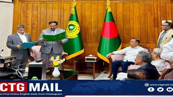 BNP leader Sarwar Alamgir takes oath as Member of Parliament for Chattogram-2 (Fatikchhari) at the Jatiya Sangsad.