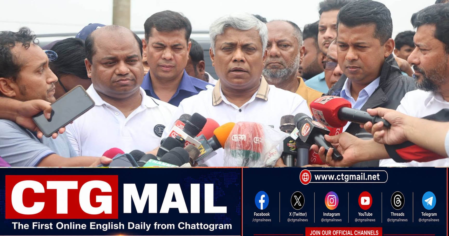 State Minister Anindya Islam Amit distributes relief among flood-affected people in Satkania, Chattogram.