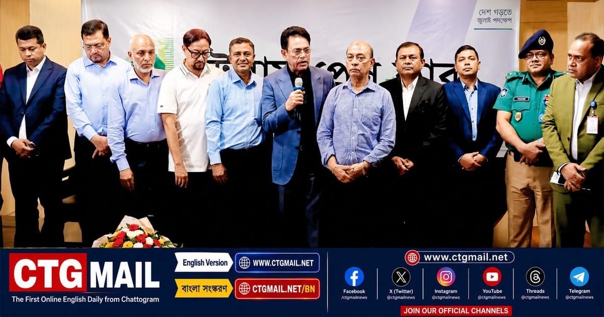 Education Minister Dr A N M Ehsanul Haque Milon meets leaders of the Chattogram Press Club ahead of the Prime Minister's Gold Cup National Football Tournament press conference.