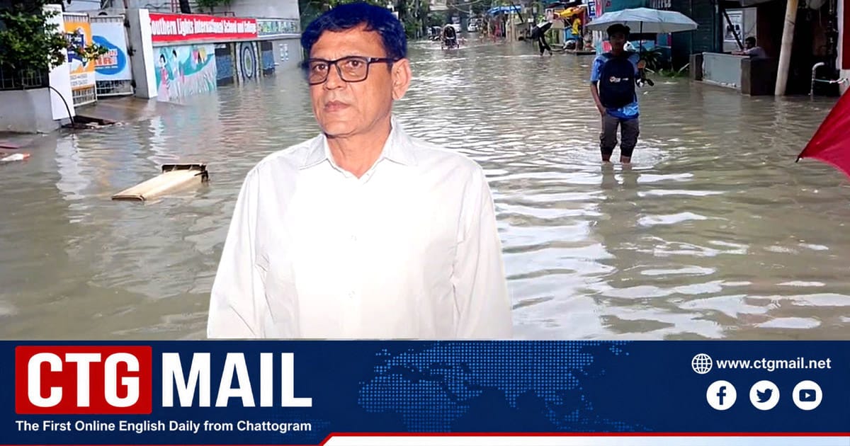 Chattogram WASA Managing Director Engineer Selim Md. Jane Alam discussing coordination with CDA and City Corporation to tackle waterlogging